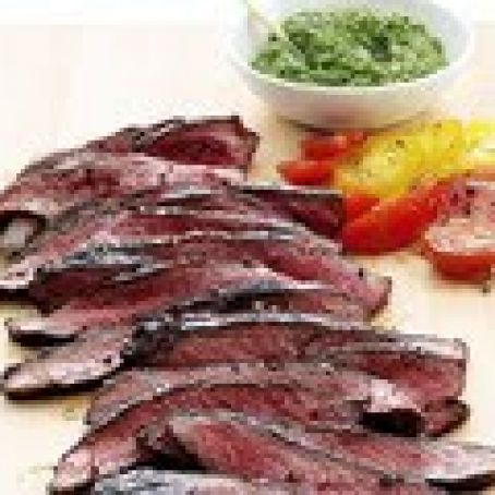 Flank Steak with Salsa Verde