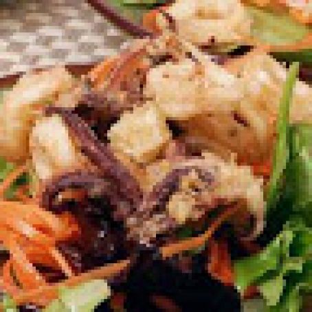 Crispy Salt and Pepper Squid with Spicy Asian Salad
