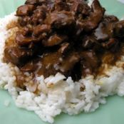 Steak Tips with Mushroom Gravy