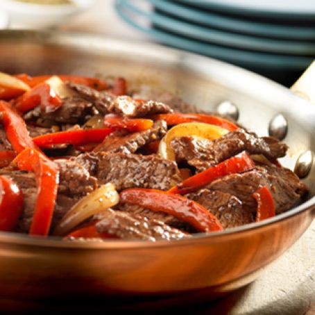 Steak with Bell Peppers