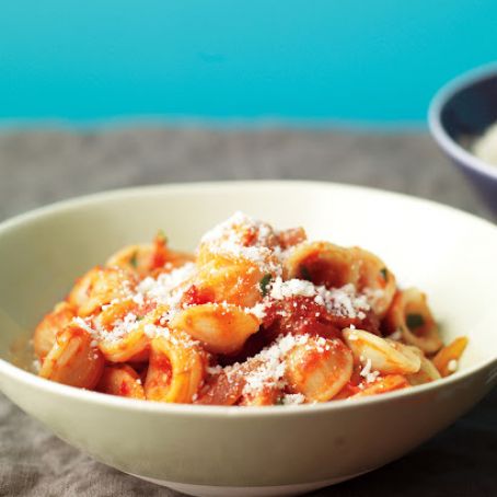 Orecchiette with Bacon and Tomato Sauce Recipe | Martha Stewart