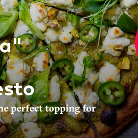 Socca Pizza w/Fresh Chickpea Pesto