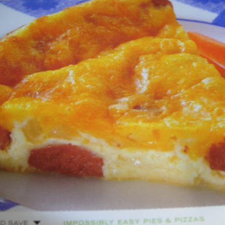 Impossibly Easy Hot Dog n Cheese Pie
