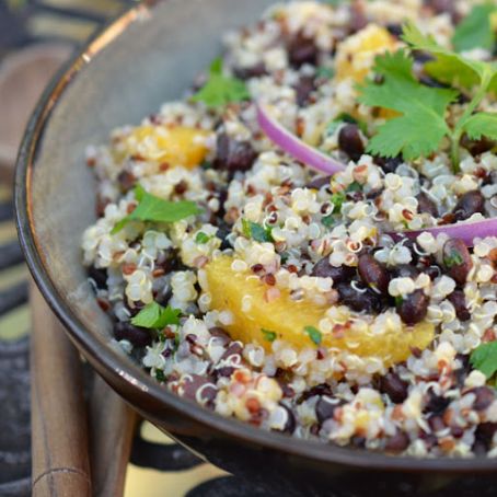 Quinoa and Black Bean Salad with Citrus-Coriander Dressin