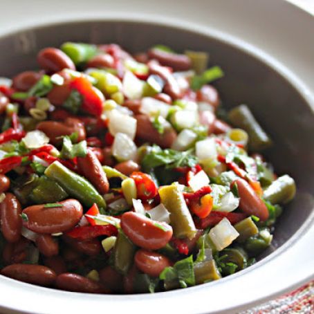 2-Bean Salad w/Fire Roasted Jalapenos & Pickled Red Peppers