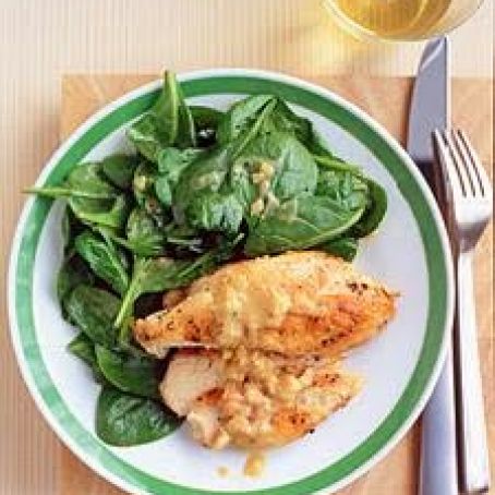 Sauteed Chicken with Spinach