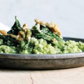 Oven Risotto with Kale Pesto