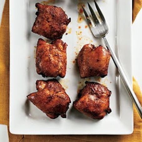 Spicy Honey-Brushed Chicken Thighs