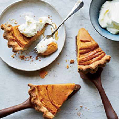 Sweet-Potato Pie with Cornmeal Crust
