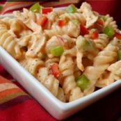 Lighter Buffalo Chicken Pasta Salad