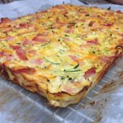 Tomorrow's lunchbox slice - vegetable and bacon