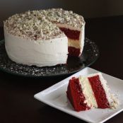 Lincoln’s Red Velvet Cheesecake Cake