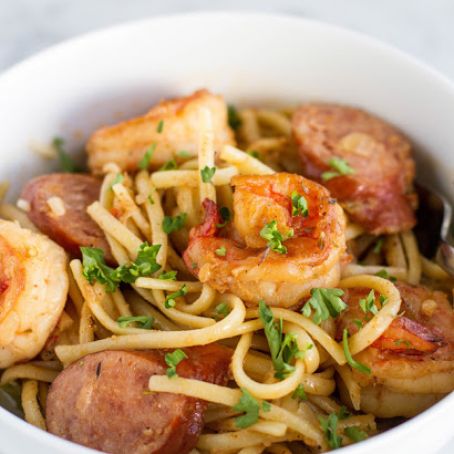 One-Pot Cajun Shrimp & Sausage Pasta