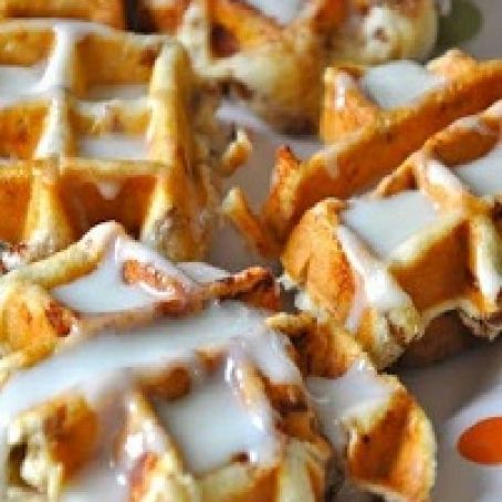 Cinnamon Roll Waffles