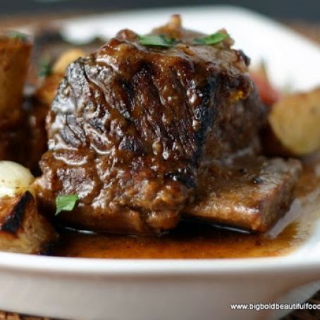 Barcelona Wine Bar's Sherry-Braised Short Ribs with Autumn Vegetables
