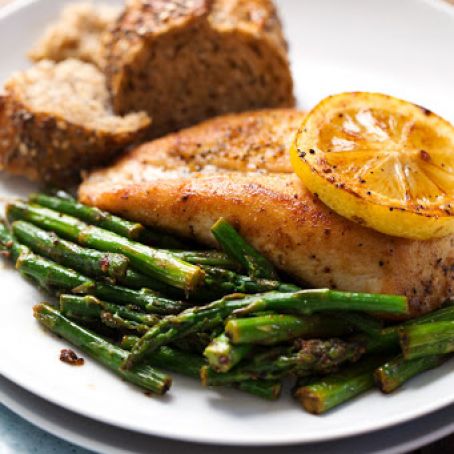 5 Ingredient Lemon Chicken with Asparagus