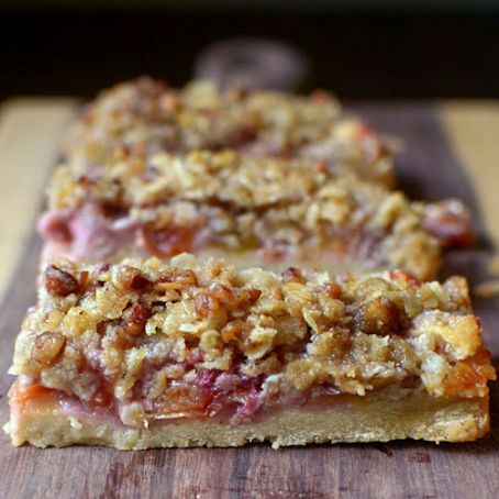 Peach & Pecan Oat Crumble Bars