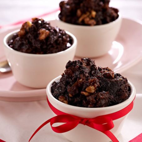 Slow Cooker Brownie Bread Pudding