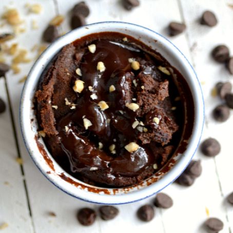 Dark Chocolate Pumpkin Cakes for One