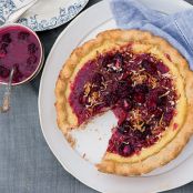 Coconut-Buttermilk Pie with Blackberry Caramel
