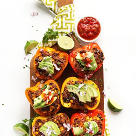 Spanish Quinoa Stuffed Peppers