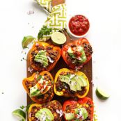 Spanish Quinoa Stuffed Peppers