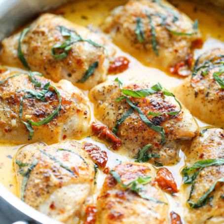 Chicken with Sun Dried Tomato Cream Sauce