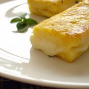Grilled cheese and basil polenta