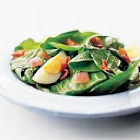 Spinach Salad with Warm Bacon Dressing
