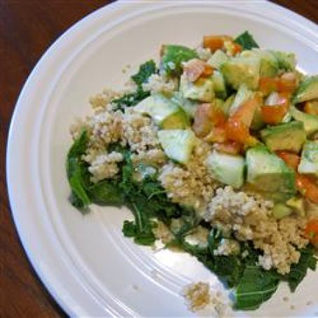 Kale, Quinoa & Avocado Salad with Lemon Dijon Vinaigrette