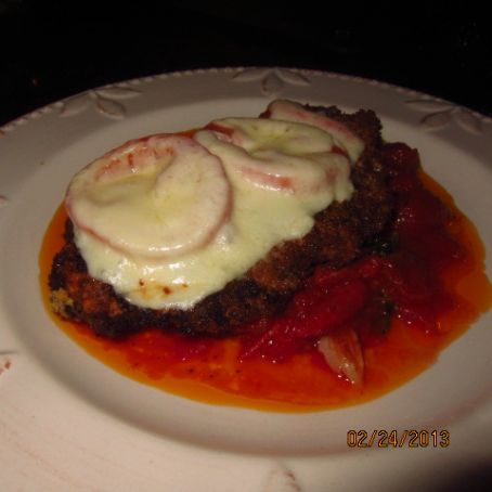 Chicken Parmigiana, new style from Lidia