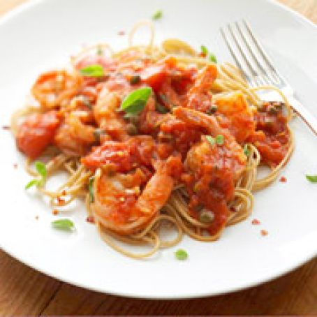Spaghetti with Tomatoes and Shrimp
