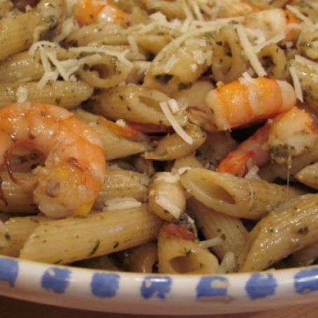 Pesto Pasta with Cannellini Beans and Shrimp | Clare Fare