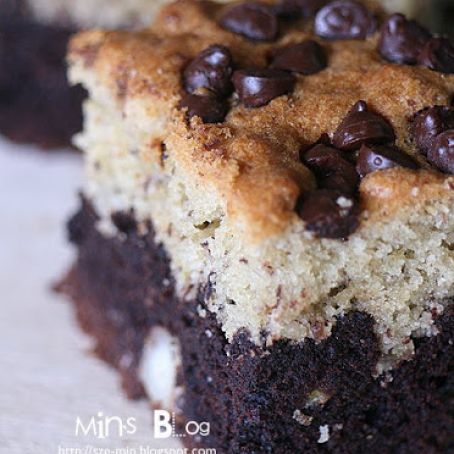 CAKE - Chocolate Bottom Banana Square