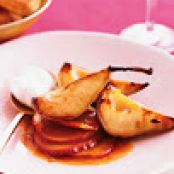 Moscato-Roasted Pears and Cider-Poached Apples