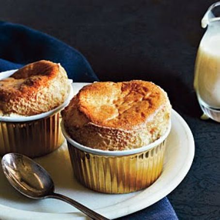 Brown Sugar Soufflés with Crème Anglaise