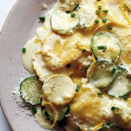 Creamy Ravioli With Squash, Lemon, and Chives
