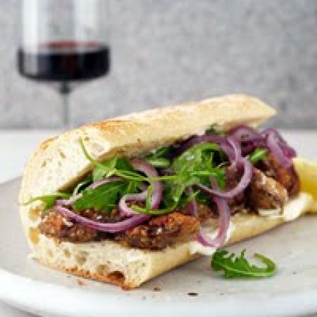 Fried Chicken Liver and Sauteed Onion Po' Boys (Food and Wine)