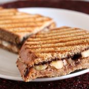 Almond Butter, Banana, and Chocolate Panini