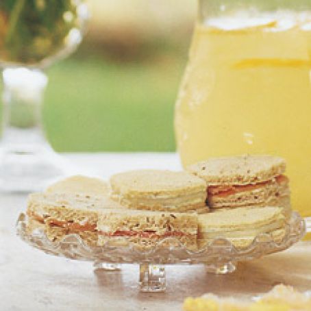 Roquefort Butter and Red Pear Tea Sandwiches