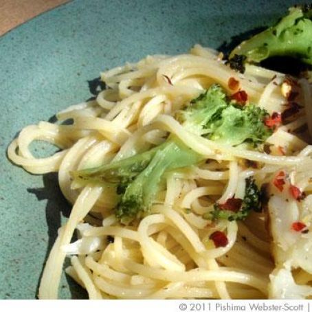 Roasted Broccoli and Cauliflower Vermicelli