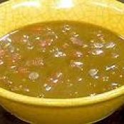 Slow Cooker Split Pea Soup with Chorizo