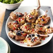 Lamb Cutlets with Chilli and Black Olives