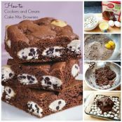 Cookies and Cream Cake Mix Brownies