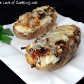 Caramelized Onion and Swiss Cheese Twice Baked Potatoes
