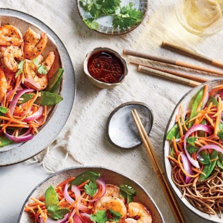 Soba Noodle and Shrimp Bowl
