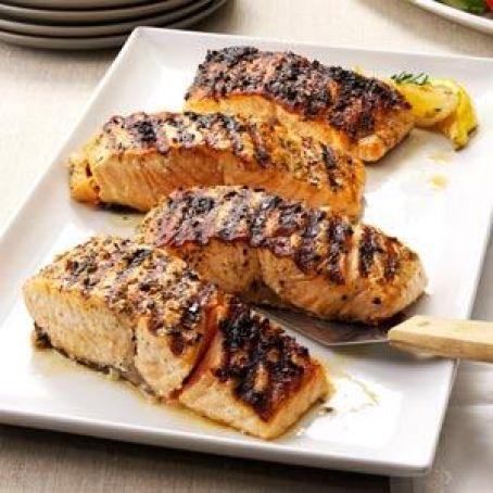 GRILLED LEMON-GARLIC SALMON