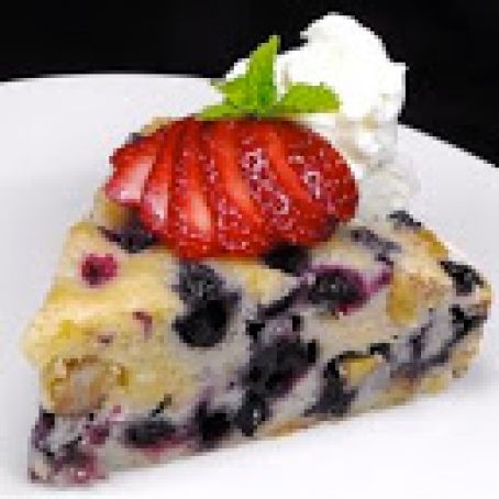 Blueberries-in-Milk Crustless Pie