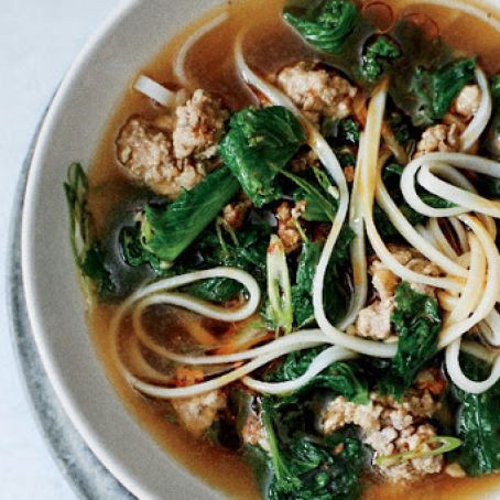 Spicy Pork and Mustard Green Soup