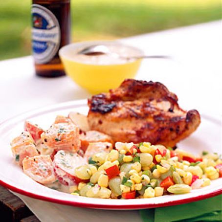 Grilled Chicken with White Barbeque Sauce